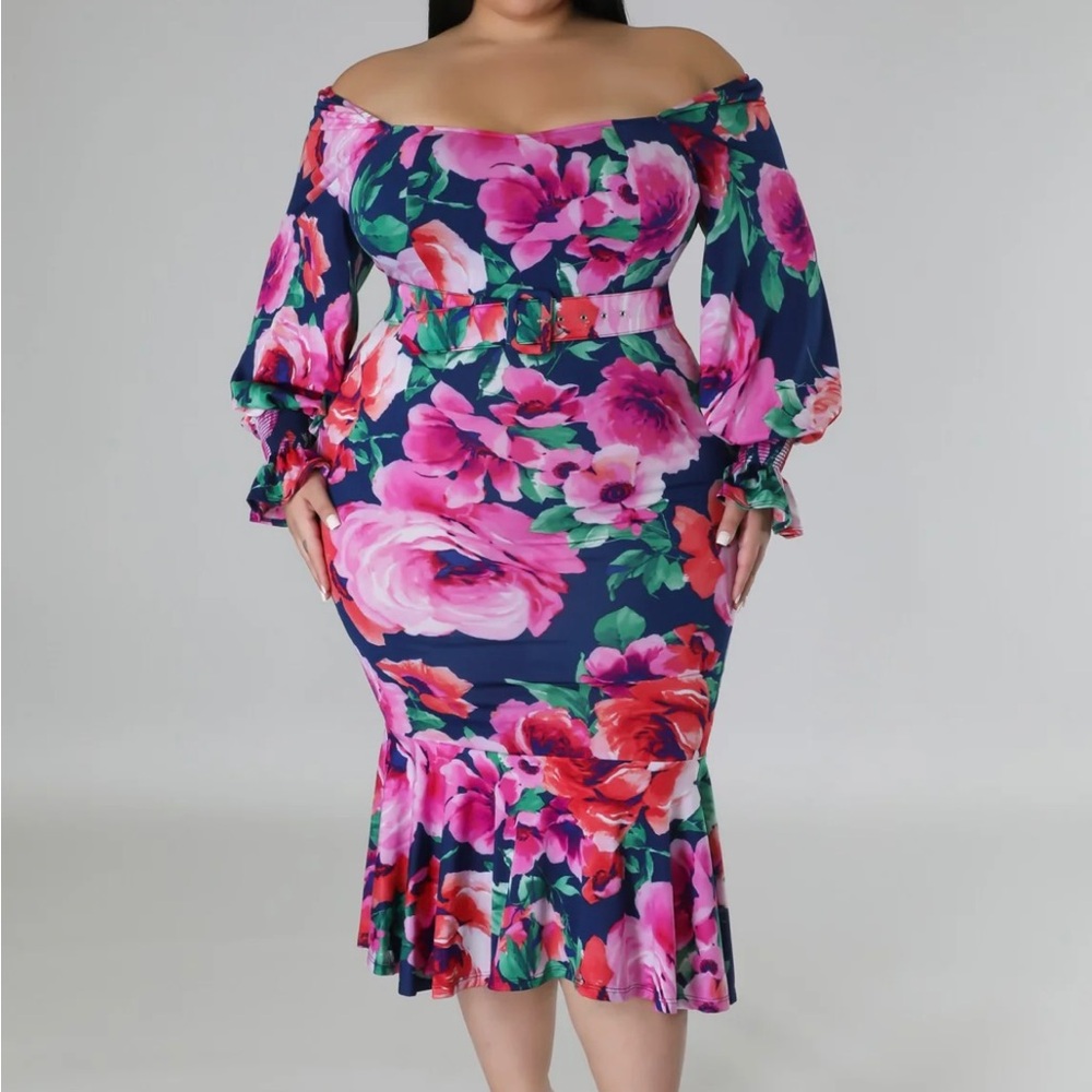 Floral Off-Shoulder Dress